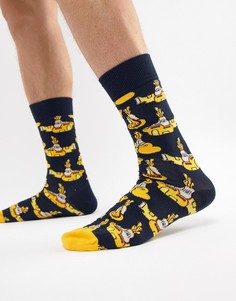 Носки Желтая субмарина Happy Socks x The Beatles - Темно-синий