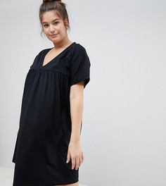 Свободное хлопковое платье ASOS DESIGN Curve - Черный