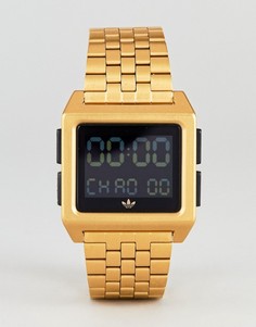 Золотистые электронные наручные часы Adidas Z01 Archive - Золотой