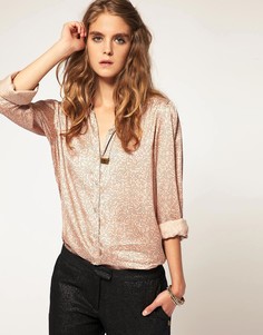 Рубашка с узором Maison Scotch - Розовый