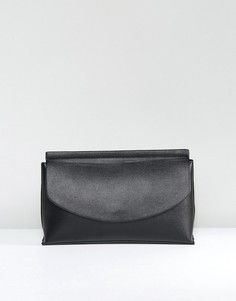 Клатч с закругленным клапаном ASOS - Черный