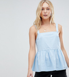 Свободный хлопковый топ на бретелях ASOS TALL - Кремовый
