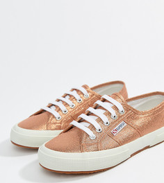 Розовые кроссовки металлик Superga 2750 - Розовый