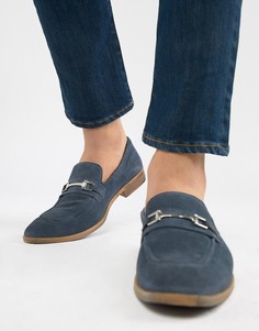 Синие замшевые лоферы ASOS DESIGN - Синий