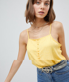 Топ на пуговицах Vero Moda - Желтый