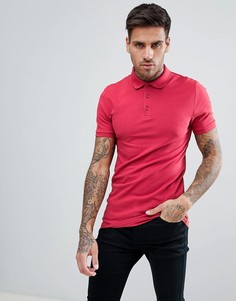 Поло из пике обтягивающего кроя ASOS DESIGN - Красный