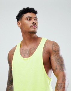 Неоново-желтая майка-борцовка ASOS DESIGN - Желтый