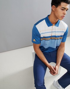 Синяя футболка-поло в полоску adidas Golf Ultimate 365 CF7983 - Синий