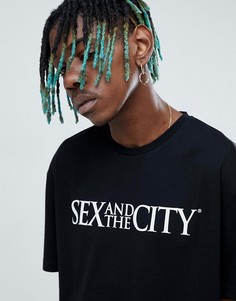 Свободная футболка с принтом Sex And The City ASOS DESIGN - Черный