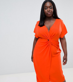 Платье миди с рукавами-кимоно ASOS DESIGN Curve - Красный