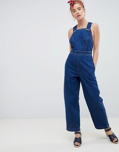 Синий джинсовый комбинезон на кнопках ASOS DESIGN - Синий
