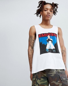 Oversize-майка с фотографическим принтом Eminem ASOS DESIGN - Белый