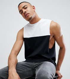 Майка с заниженной проймой и контрастной кокеткой ASOS DESIGN Tall - Мульти