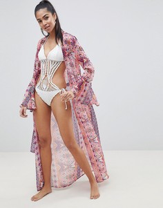 Пляжное кимоно с принтом Missguided - Мульти