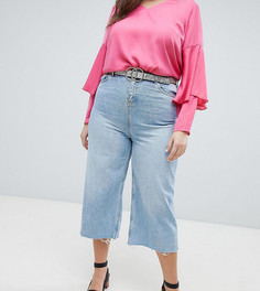 Укороченные джинсы с широкими штанинами New Look Curve - Синий