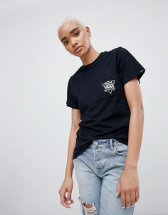 Черная футболка с треугольным принтом на спине Vans - Черный