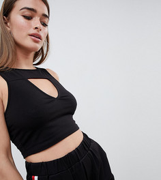 Кроп-топ с вырезами ASOS DESIGN Petite - Зеленый