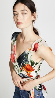 alice + olivia Nicole Crop Top