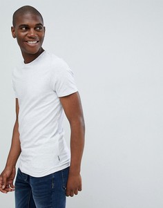 Серая меланжевая обтягивающая футболка Burton Menswear - Серый