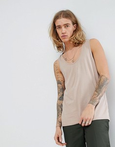 Бежевая майка ASOS - Бежевый