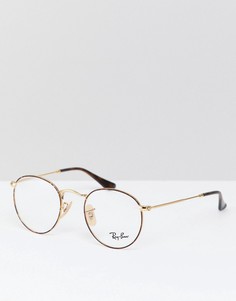 Круглые очки Ray-Ban 0RX3447V - Коричневый