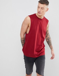 Красная майка с заниженными проймами ASOS DESIGN - Красный