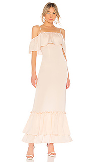 Вечернее платье с открытыми плечами tiered ruffle - LPA