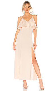Вечернее платье с v-образным вырезом v neck ruffle - LPA