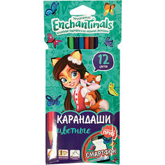 Цветные карандаши Limpopo "Enchantimals", 12 цветов