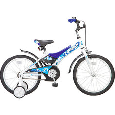 Двухколёсный велосипед Stels "Jet 18" Z010 10, белый/синий