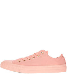 Текстильные кеды кораллового цвета Converse