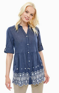 Хлопковая туника-рубашка в полоску Lerros