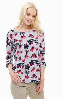 Серый джемпер с цветочным принтом Lerros