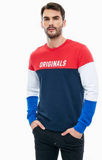 Хлопковый свитшот с принтом Jack & Jones