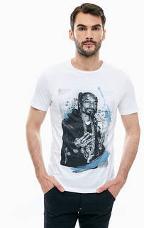 Хлопковая футболка с принтом Jack & Jones