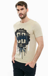 Хлопковая футболка с принтом Jack & Jones