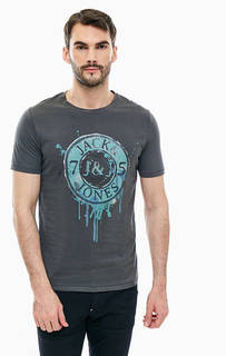 Хлопковая футболка с принтом Jack & Jones