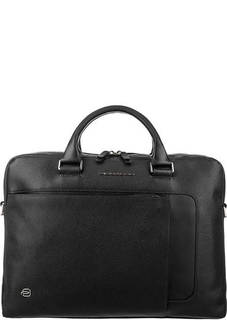 Кожаная сумка через плечо с карманами Piquadro