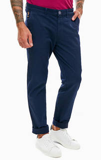 Хлопковые брюки чиносы синего цвета U.S. Polo Assn.