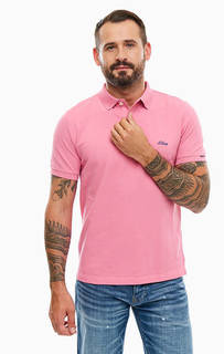 Однотонная футболка поло из хлопка S.Oliver