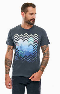 Серая хлопковая футболка с принтом S.Oliver