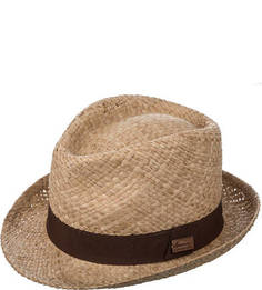 Соломенная шляпа с коричневой вставкой Herman