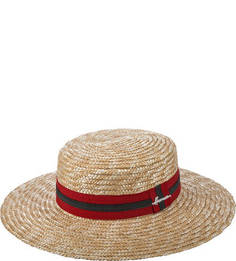 Соломенная шляпа с красной вставкой Herman