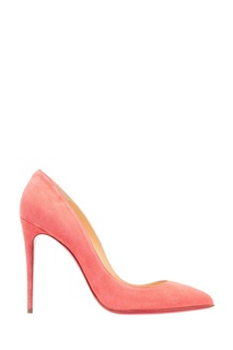 Розовые туфли из замши Pigalle Follies 100 Christian Louboutin