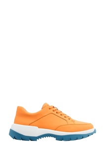 Оранжевые кроссовки из кожи Camper