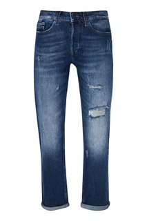 Синие джинсы с прорезями Calvin Klein
