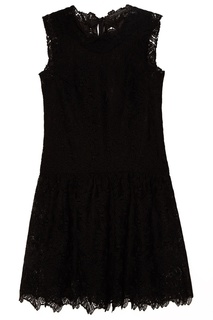 Черное кружевное платье Ermanno Scervino