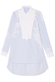 Хлопковая рубашка с кружевом Ermanno Scervino