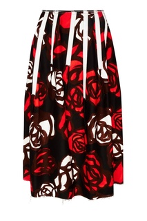 Хлопковая юбка с розами Marni
