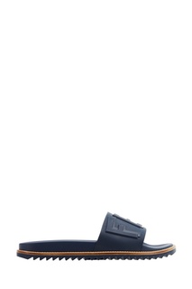 Синие сандалии с объемным логотипом Fendi